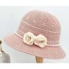 Hat for Women French Retro Style Pearl Flower Fisherman Hat Summer Travel Sun Protection Sun Hat Korean Style