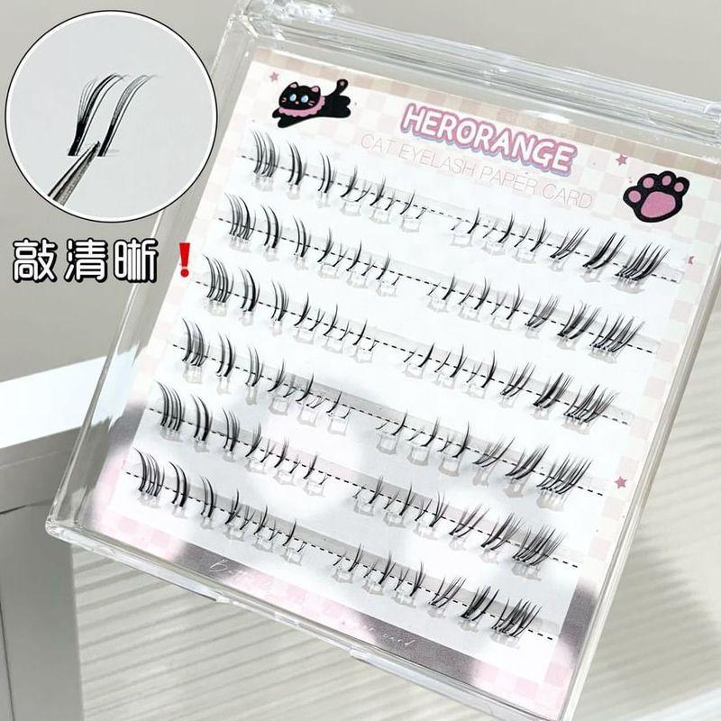LuxeFlutter - Natural Fox Eye Cluster Low False Eyelashes