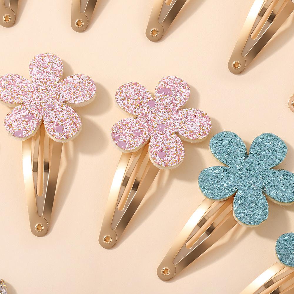Popular Glitter Flower Children'S Bb Clip Gretel Baby Edge Clip Bangs Hairpin Hair Accessories 3039