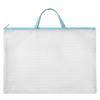A2 Zipper File Bags Mesh Portfolio Art Supply Bag Water Proof Plastic Folder with Handle for Posters Drawings School