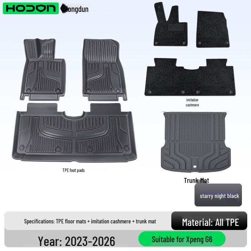 Xiaopeng G6 TPE2026 Floor Mats - New Car Interior Accessories for Extended Range/Pure Electric Models