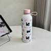 Stainless Steel Thermal Cup 500ml Insulated Water Bottle Cute Students Coffee Mug  Outdoor Travel