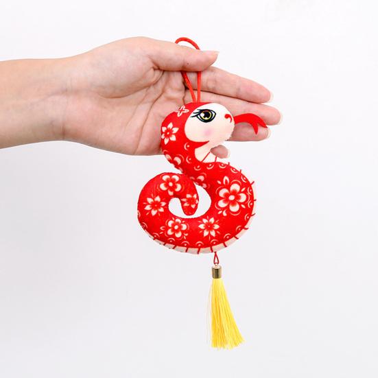 Chinese Style Snake Plush Doll Year of The Snake Mascot Toy Cute Zodiac