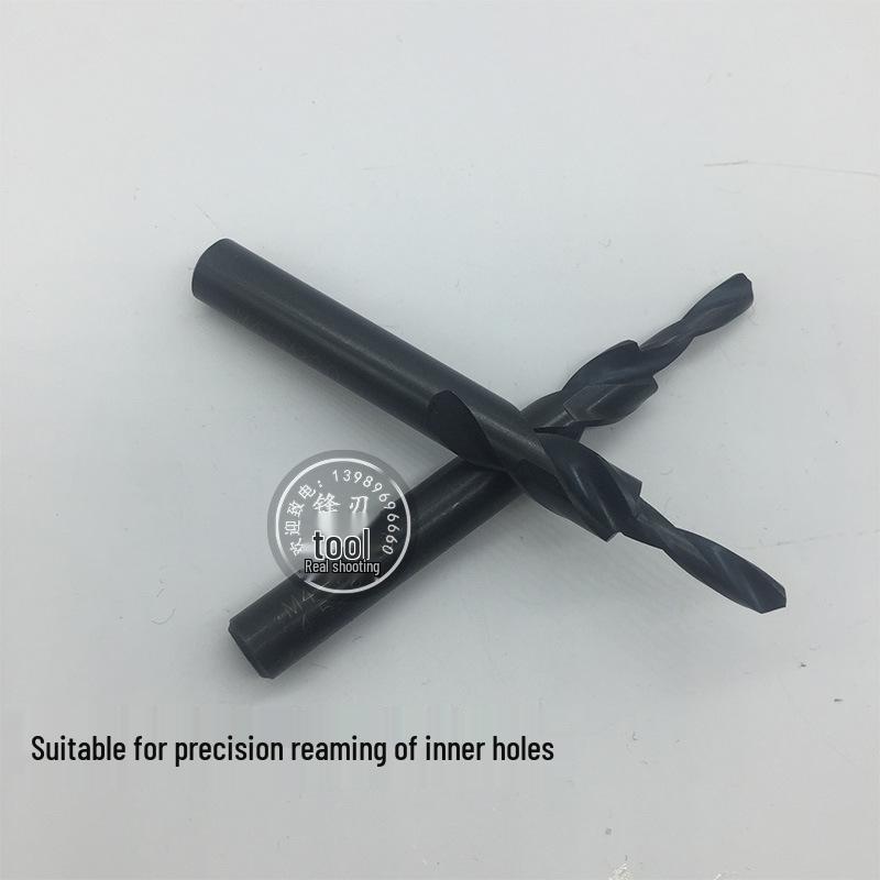 High-Speed Steel Step Drill Bit, Straight Shank, 90°-180° Countersink, White Steel Spiral Design.