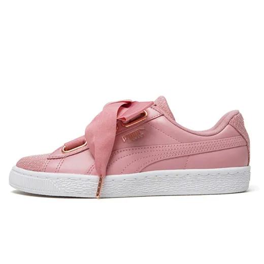 PUMA Basket Heart Woven Rose Wns Women's (Unisex) Skate Shoes 369649 01