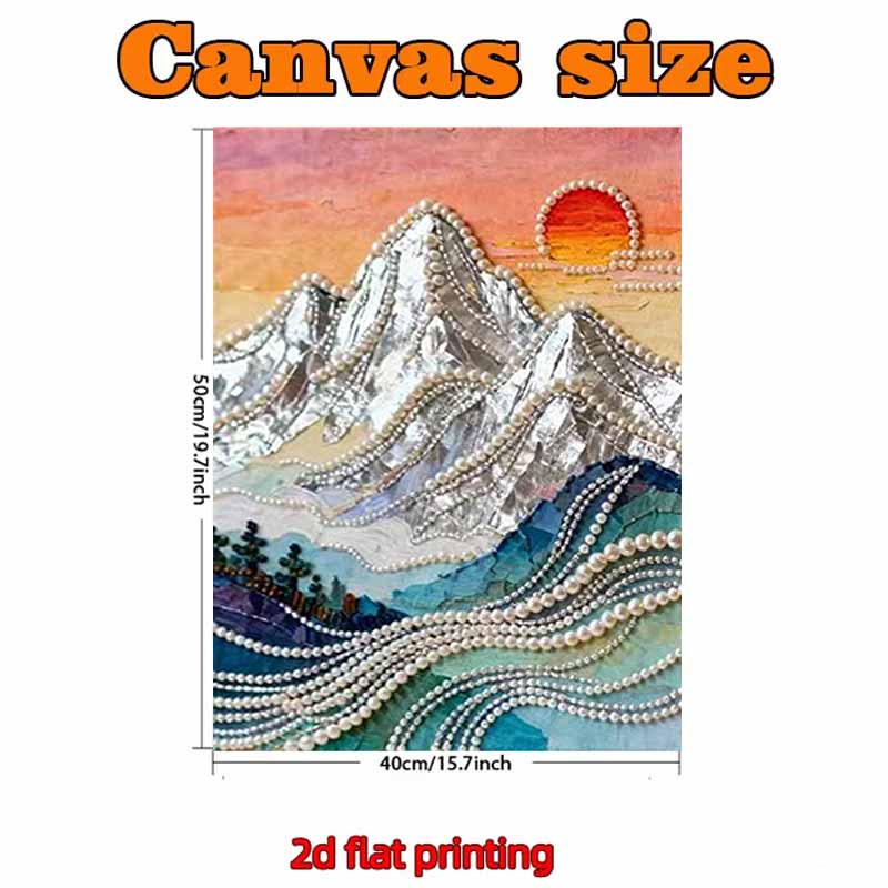 DIY Sunrise Pearl Art Painting for Home Wall Decor Pearl Gem Paintings Picture Arts Craft  for Adults/Beginners Gift Idea Home Decor Without Frame