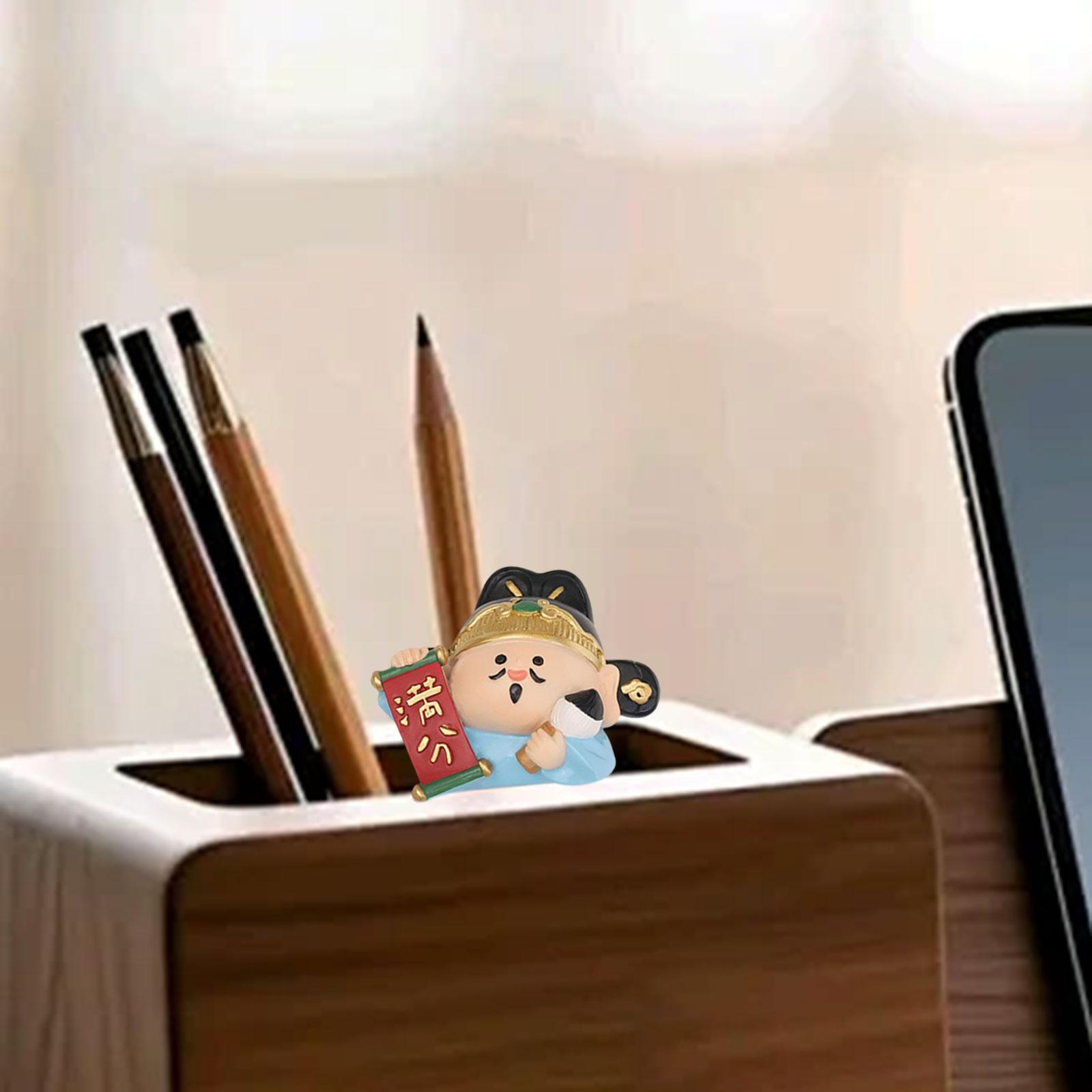 

Cartoon Chinese Immortal Figurine Car Board Decor Decorative Portable God Statue for синий