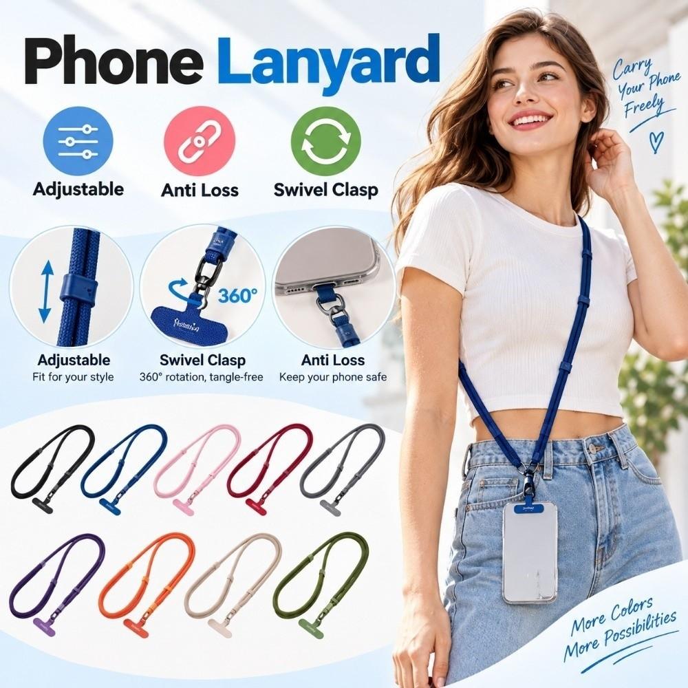 Anti Loss Phone Lanyard Adjustable Phone Hanging Rope Crossbody Neck Strap Phone Strap Hiking