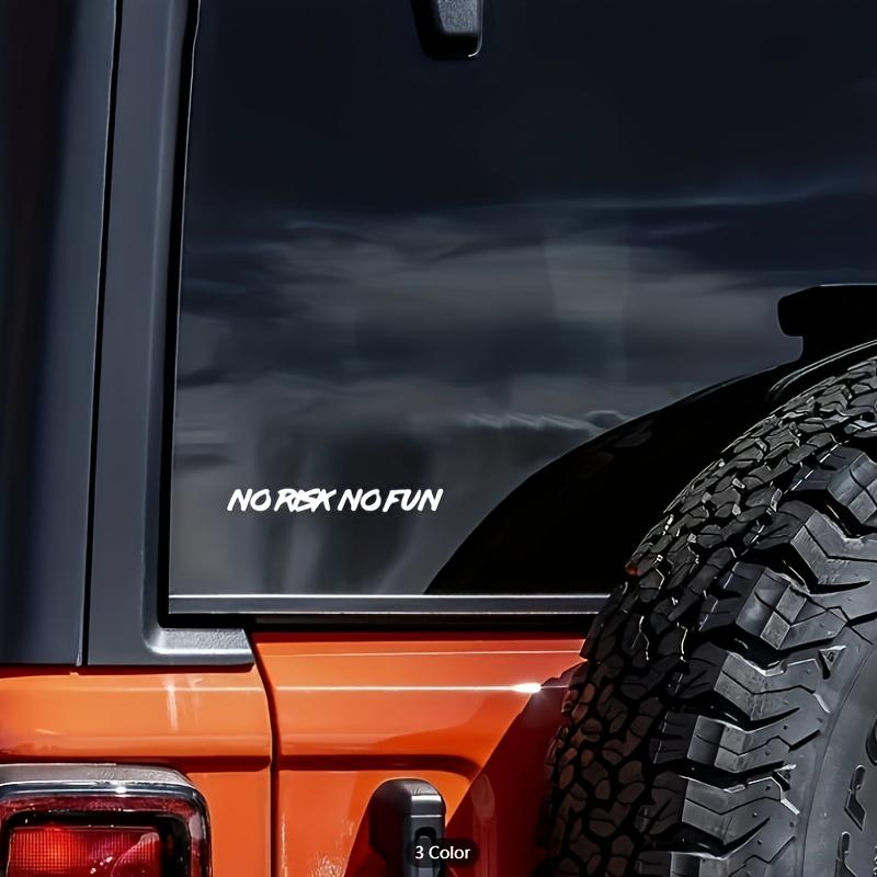 Car Decal Sticker - 22cm x 2.4cm (8.7"x0.9") Self-Adhesive Vinyl Automotive Exterior Decoration with Bold Alphabet Design, Semi-Matte Finish