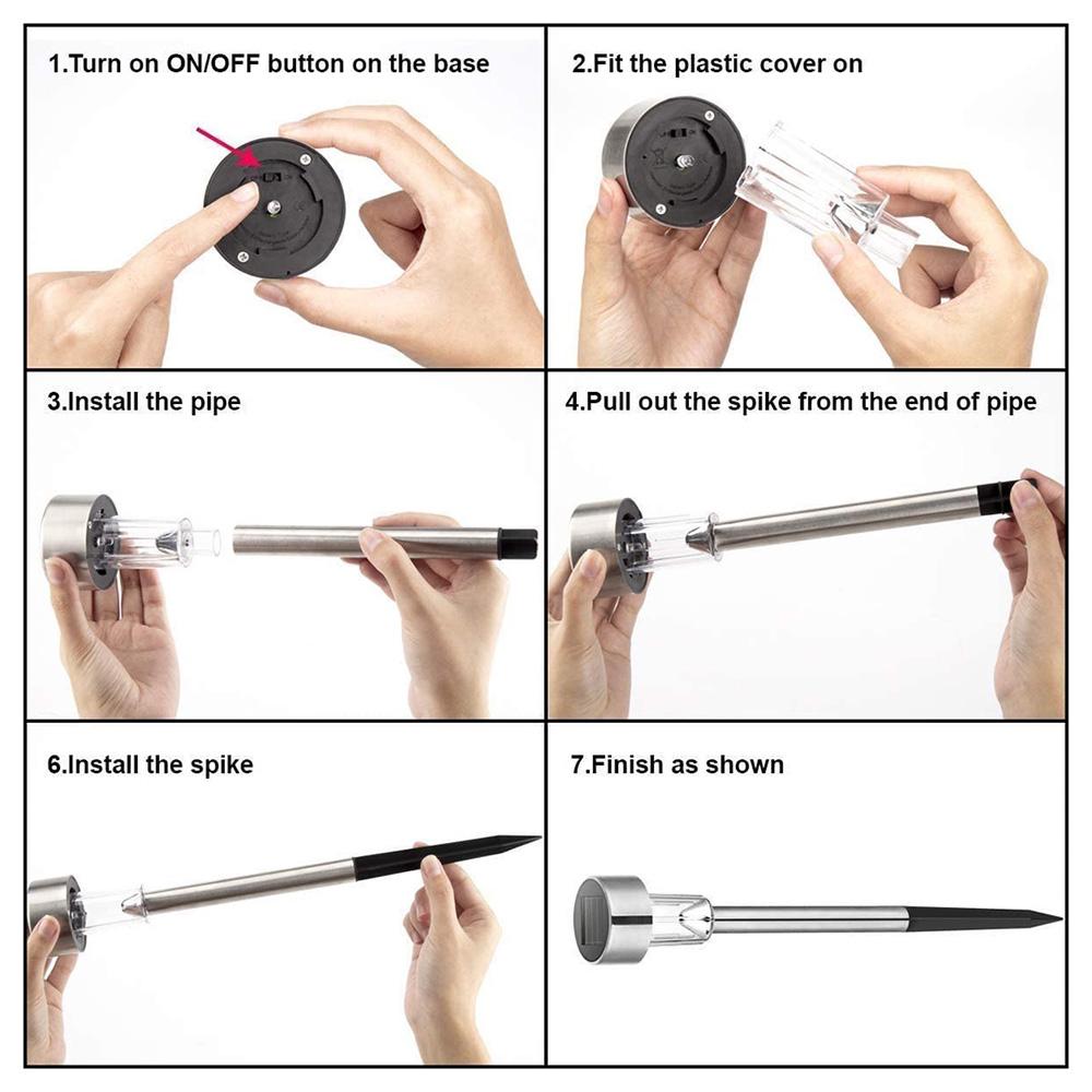 Solarleuchten für den Außenbereich, Gartenleuchten, solarbetriebene Lampe, Laterne, wasserdicht, Landschaftsbeleuchtung, Weg, Hof, Rasen, Gartendekoration