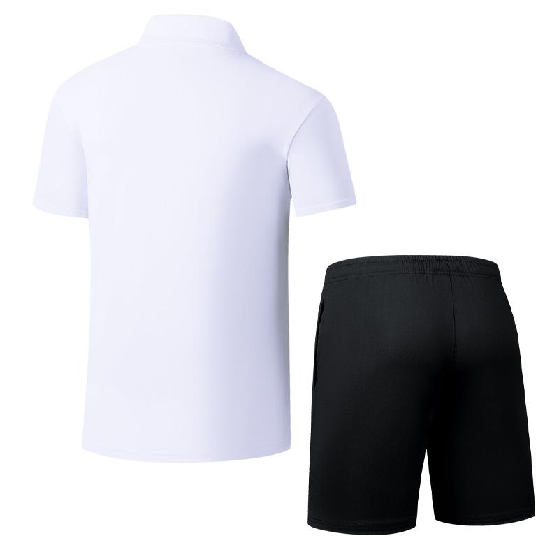 Men's Chinese Style Sportswear Set: Summer Quick-Dry Lapel Polo Shirt & Shorts