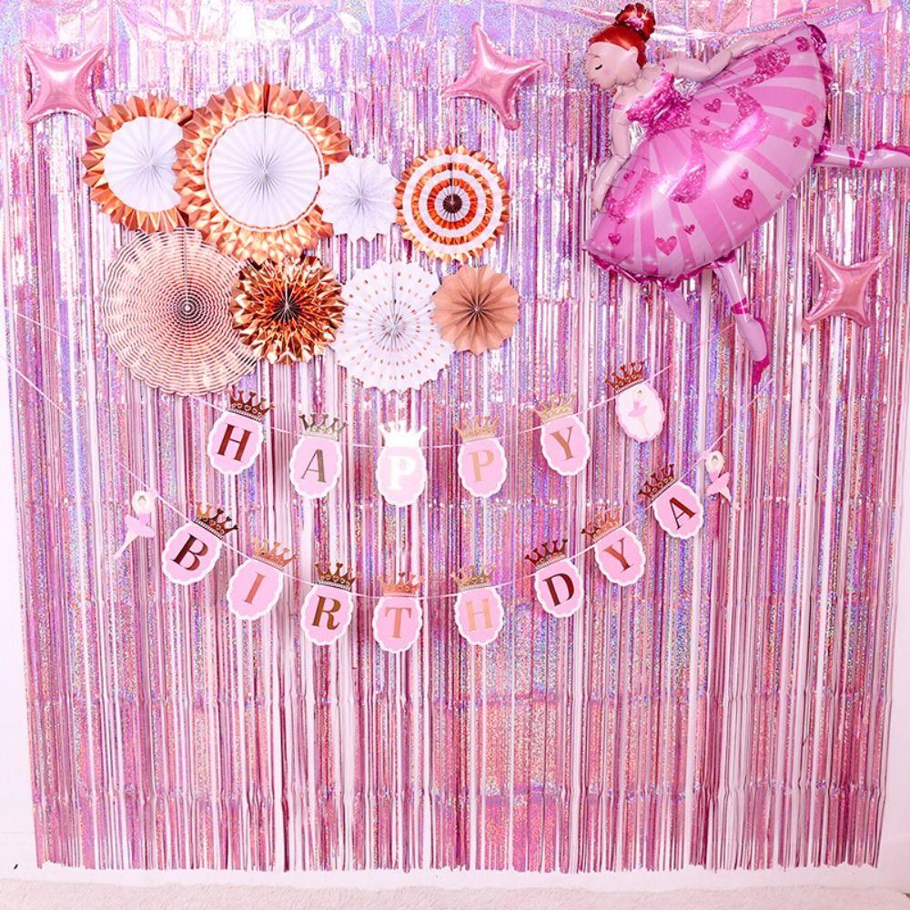 Birthday Party Prom Background Wall Decoration Rainwire Curtain Foil Curtain Tassels Door Curtain