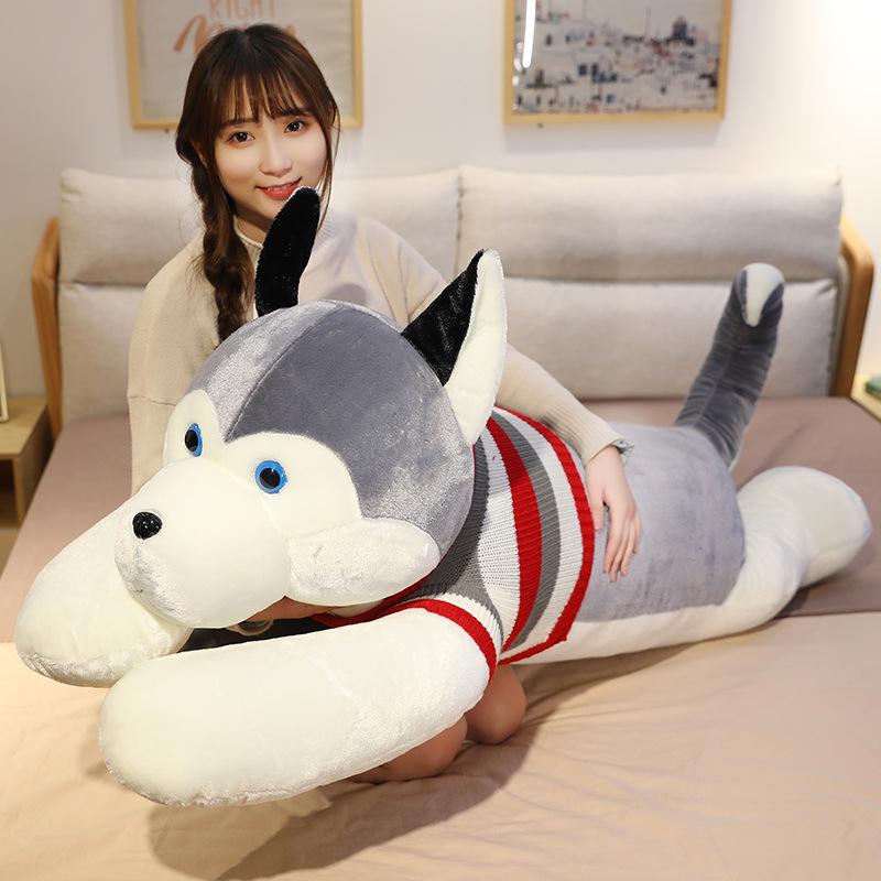 Adorable Large Husky Plush Pillow – Perfect for Bedtime & Gifts