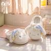 Sanrio genuine cute fluffy shoes women's winter home warmth soft bottom cotton slippers girl heart