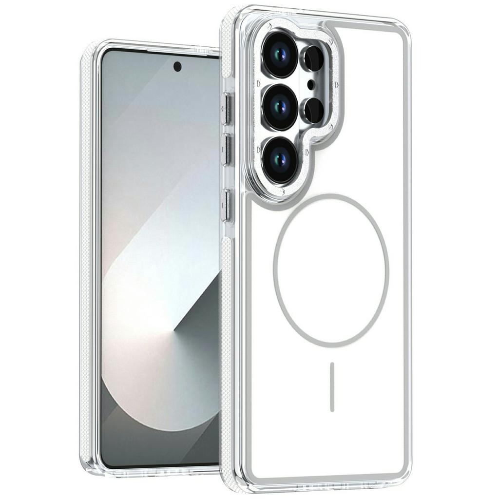 For Samsung Galaxy S26 Ultra Magnetic Case Dual Color Shockproof TPU PC Phone Cover