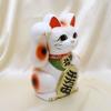Tokoname 7 Inches 22 Right Family A Lucky Piggy Japanese-made Maneki-neko (beckoning Cat) Figurine, Ware, (approx. Cm), Paw, White. [For Safety]