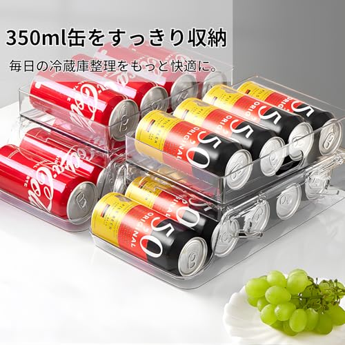 Riblind Can Storage Rack for Refrigerators | Holds Up To 10 350ml Cans, Washable, Compact Design, Fits Small Refrigerators, Space-Saving Storage Rack