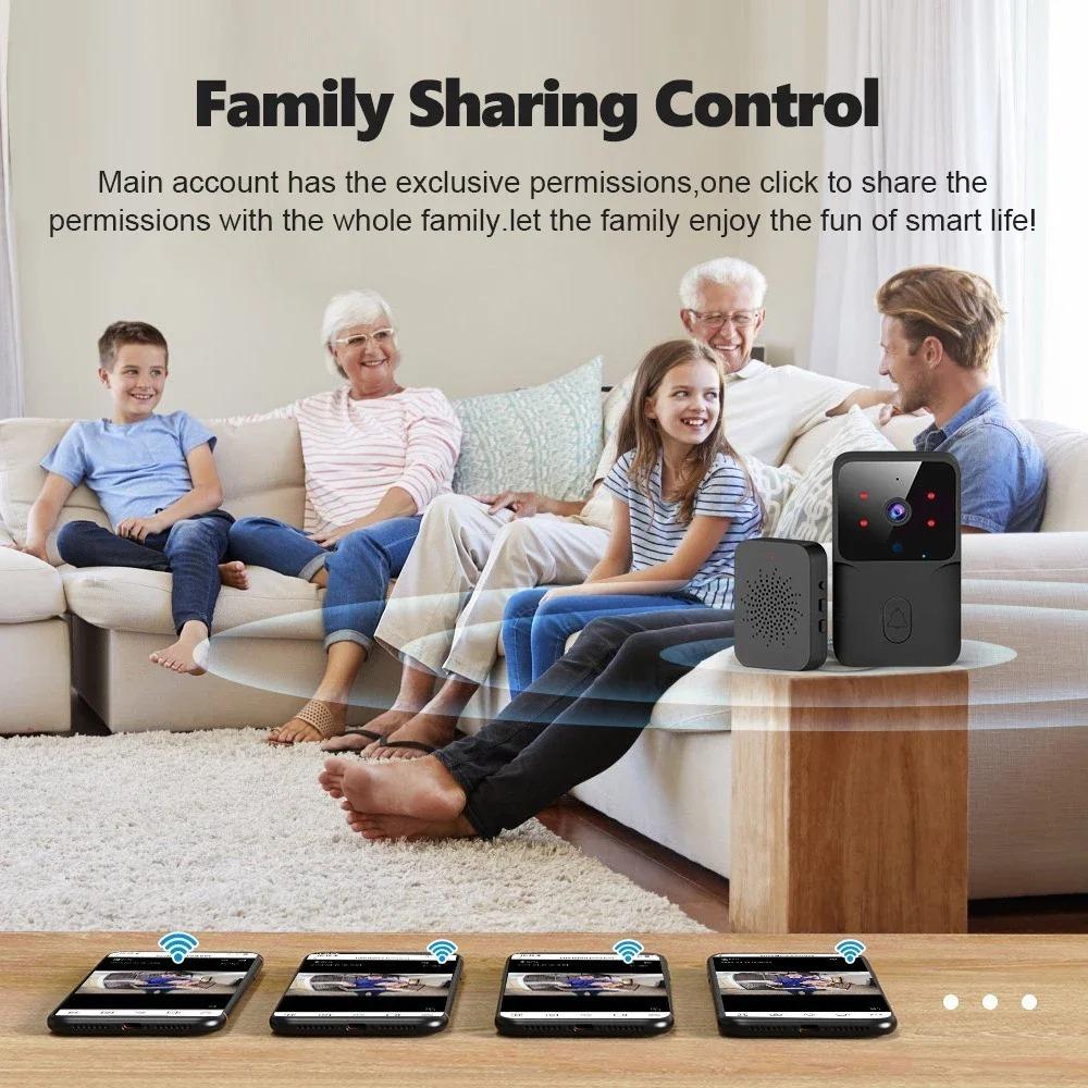 Vzdálený přístup Smart Video Doorbell Infrared Night Vision Wifi Video Door Bell Bezdrátový domovní zvonek