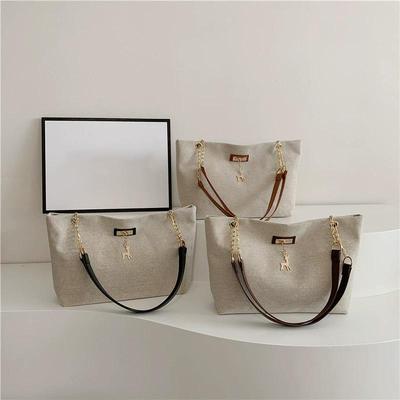 Damen Luxus Design Neue Weitsichtige Handtasche Große Kapazität Handtasche Mode Druck Schultertasche Trendige Einkaufstasche mit Anhänger CLE