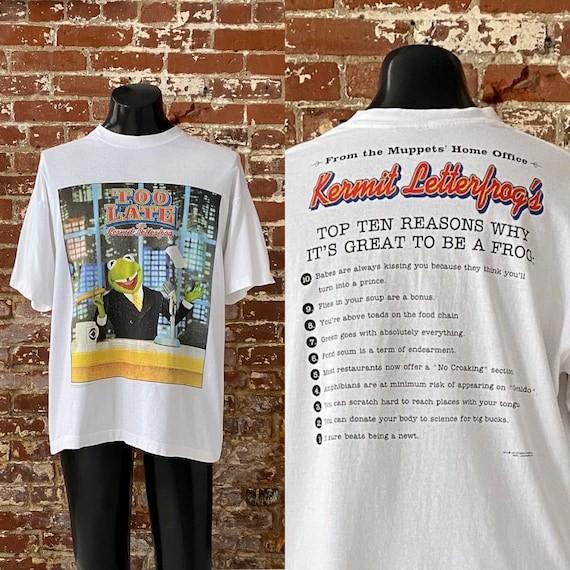 90s Kermit Letterfrog Parody T-Shirt. Vintage 1990s Kermit The Frog David Letter Unisex T-Shirt M