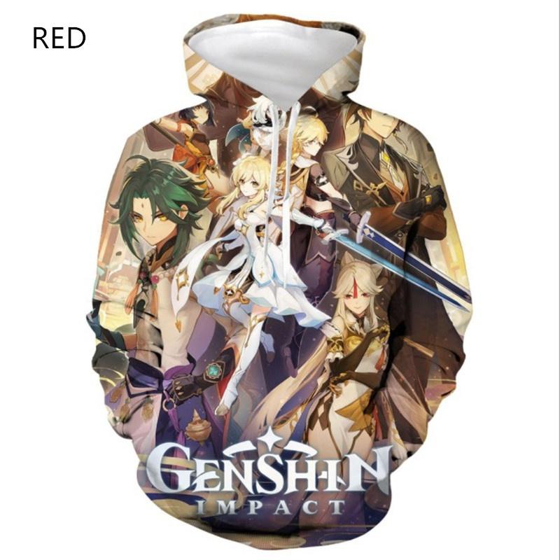 Nova MODA Moletom com capuz feminino/masculino Genshin Impact estampado moletom esportivo casual
