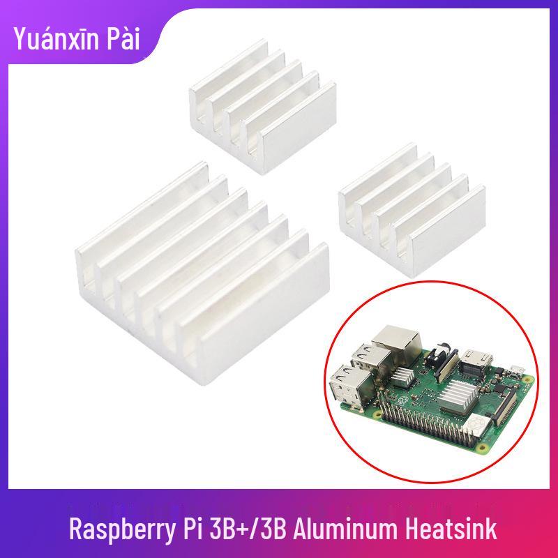 Raspberry Pi 3B+ Aluminum Heatsink with Thermal Adhesive - 3-Pack Cooling Kit