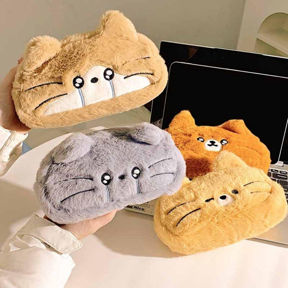 Kawaii Cartoon Pencil Case Funny Cat Stationery Storage Bag  School Supplies
