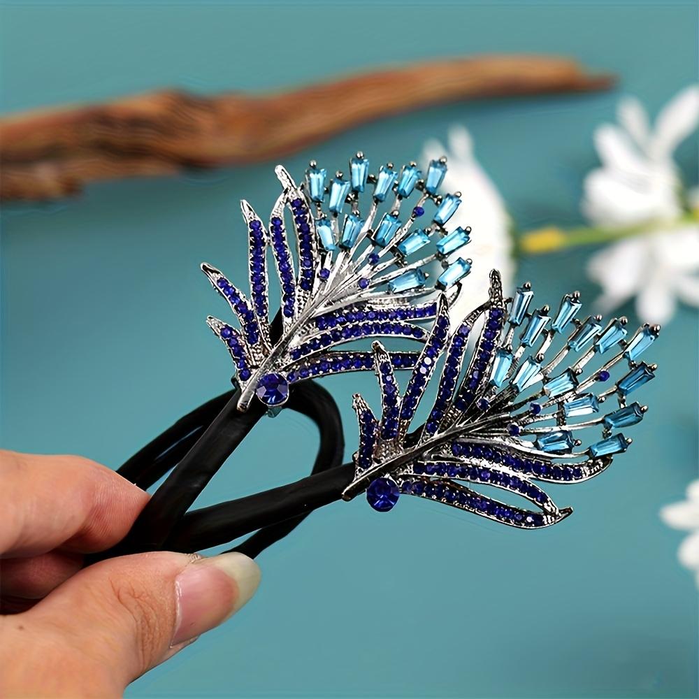 1 шт. Элегантные и ретро женские изысканные блестящие стразы сплав аксессуары для волос, модные и удобные аксессуары для волос