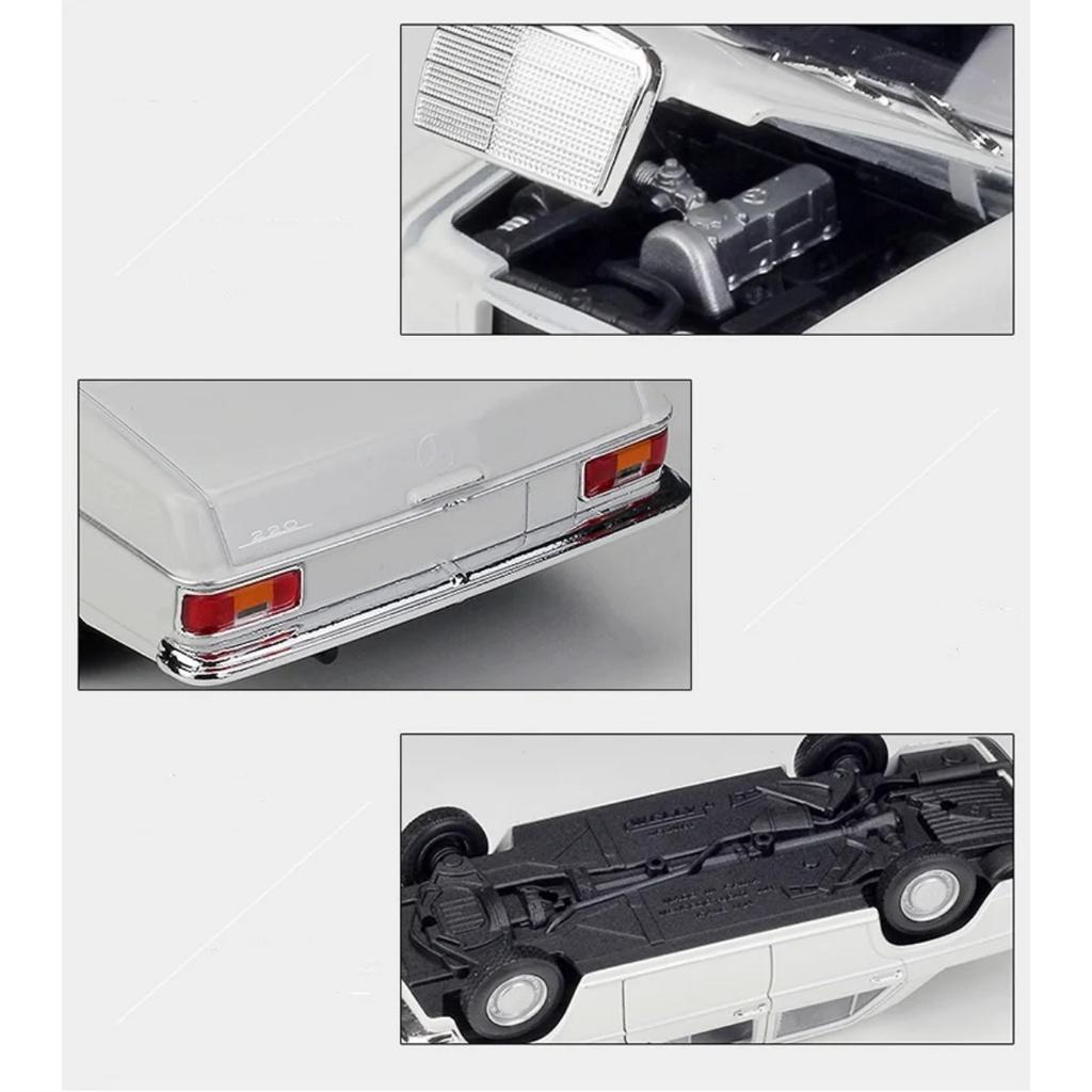 WELLY 1/24 Mercedes-Benz 220 Alloy Car Model Diecasts Metal Classic Retro Old Car Model Simulation Collection Childrens Toy Gift