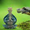 ER05604Sea Turtle Figurine Meditating Turtle Statue Zen Yoga Tortoise Miniature Sculpture Sea Turtle Resin Ornament Home Garden
