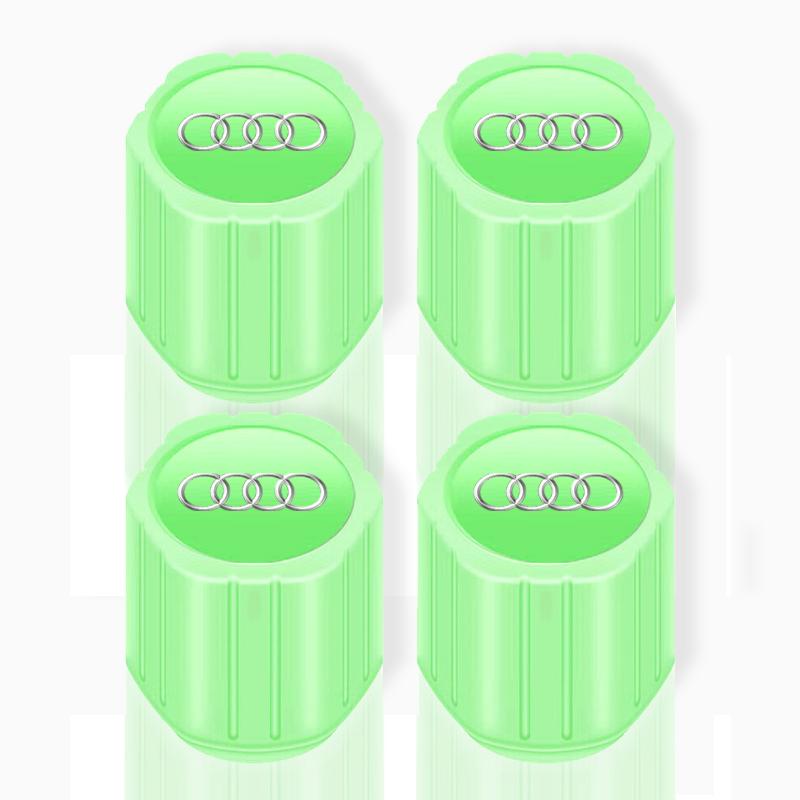 Luminous Car Tire Valve Caps Fluorescent Motorcycle Wheel Tyre for Audi C5 C6 C7 A4 B6 B8 B7 A6 A3 A5 Q3 Q5 Q7 8P S3 S5 S1 S4 S2 RS3 RS4 RS5 RS6 RS8