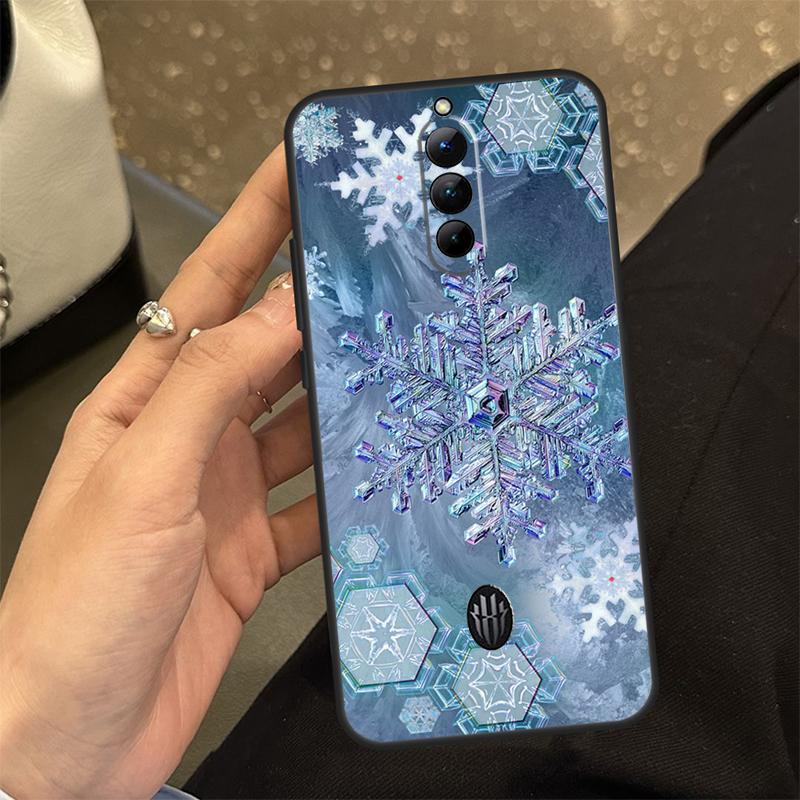 Snow Snowflake Winter Case For ZTE Nubia RedMagic 6 7 6S 7S Pro 6R RedMagic 10 Air 9 8 8S 9S 10S 11 Pro Plus Cover