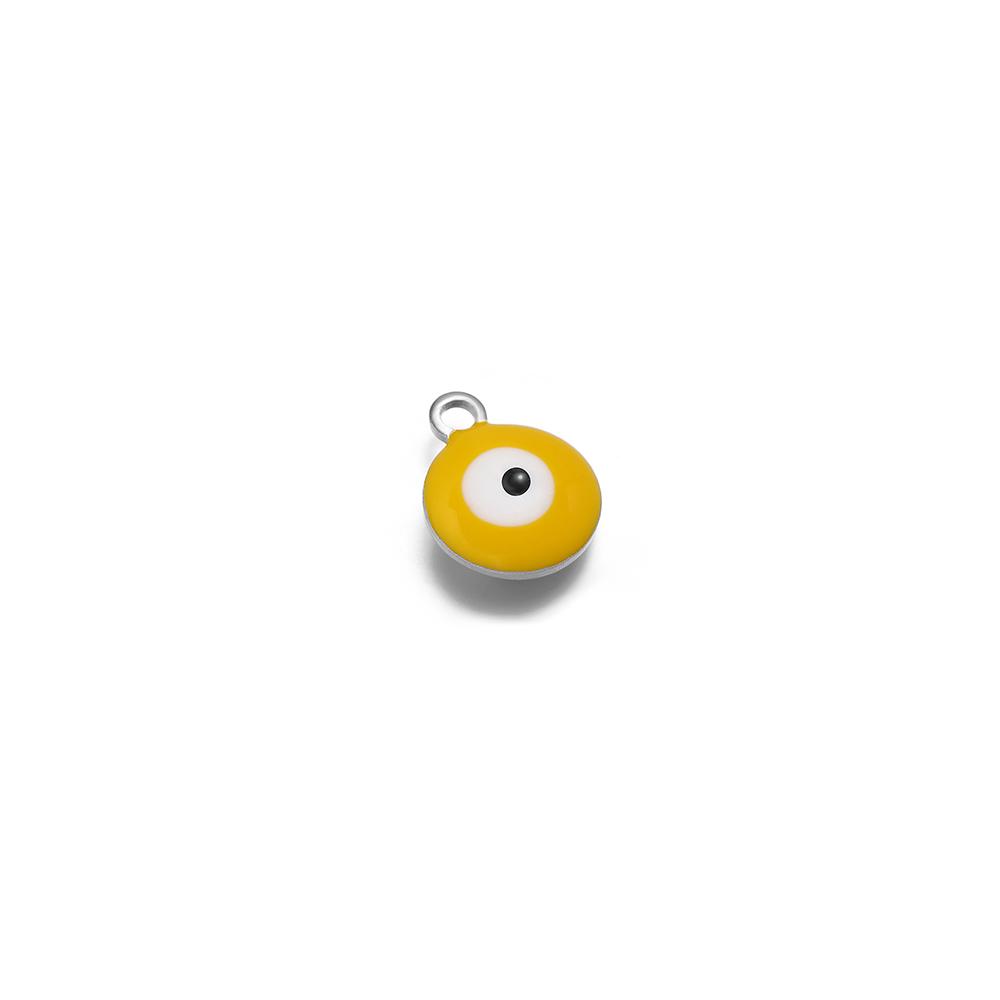 20pcs Stainless Steel 8mm Gold Color Eyes Beads Charms for DIY Necklaces Bracelets Findings Supplies Jewelry Earrings Making
