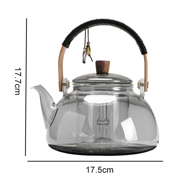 Steam and Boiling Dual-purpose Teapot Household Glass Tea Set High-temperature Resistant Thickened Heating Kettle