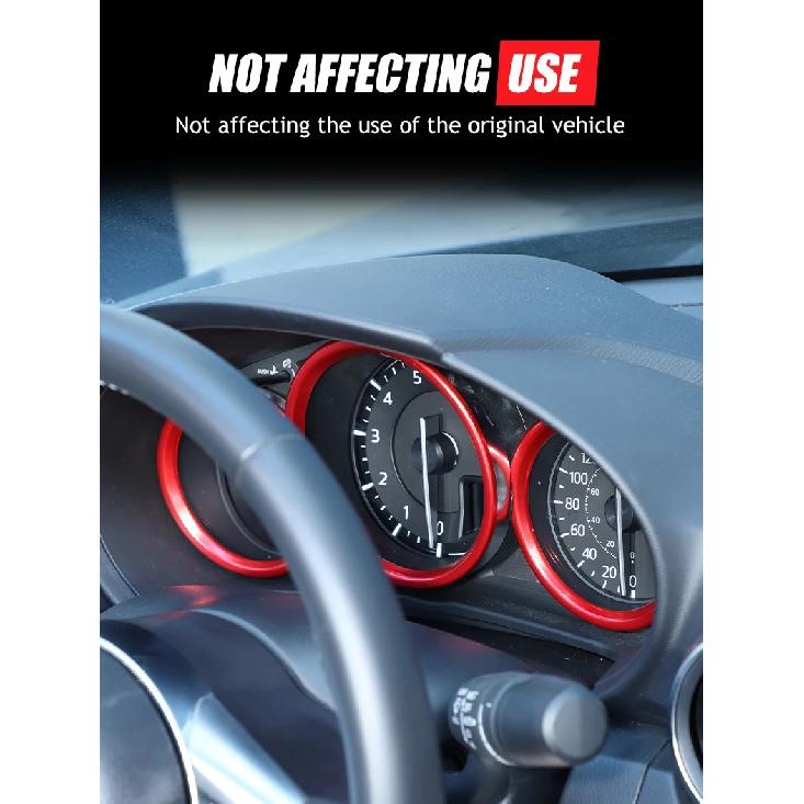 For Mazda MX-5 2016-2025 Aluminum Alloy Car Front Dashboard Decoration Frame Dial Ring Edge Styling Trim Auto Accessories