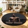 Round Rug Custom NameTravis Scott Pattern Non Slip Carpet Home Floor Decor