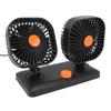 Car Fan Dual Head USB Fan Quiet 12V 24V Portable Auto Cooling Fan for Vehicles Home Bedroom Use