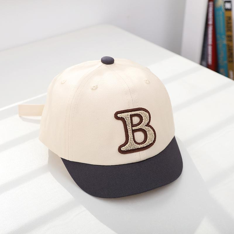 

Повседневная летняя детская кепка с буквой B в стиле пэчворк детская бейсболка для мальчиков и девочек на открытом воздухе шляпа от солнца серый