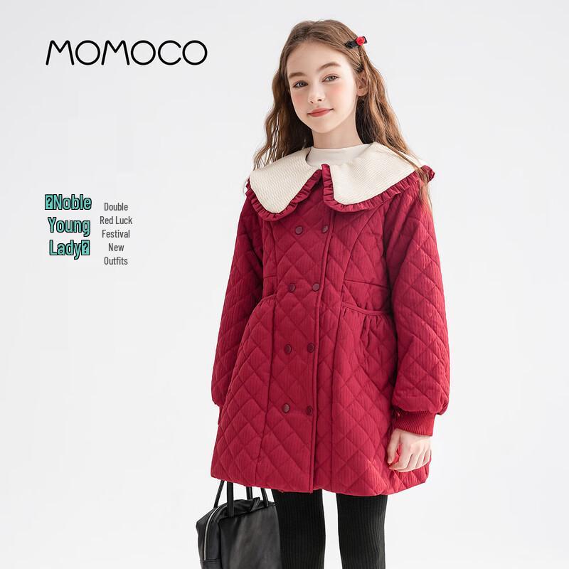 MOMOCO Girls  2025 Winter Fashion Retro Padded Jacket 120