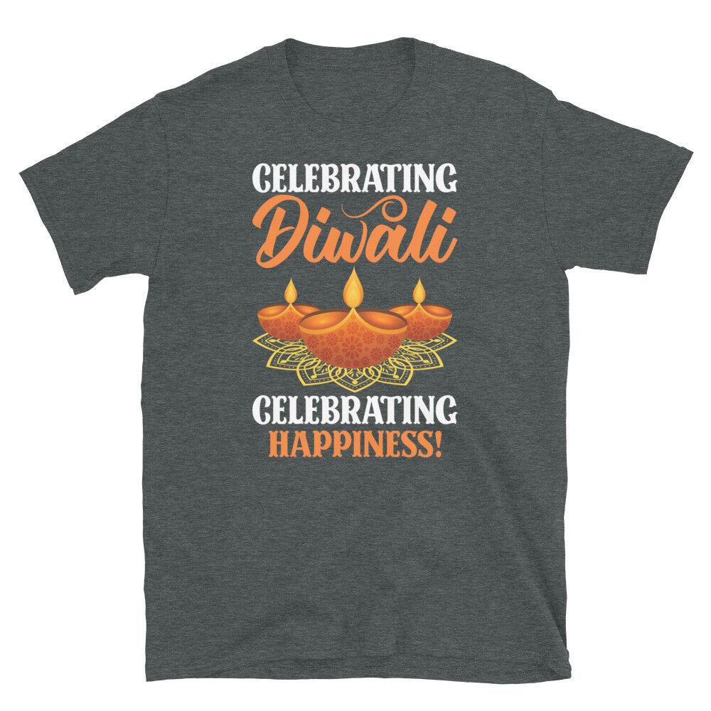 

Celebrating Diwali Celebrating Happiness Hindu Short-Sleeve Unisex T-Shirt S