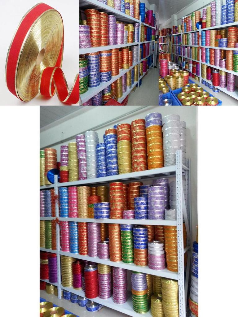 Elegant 2 Meter Red Velvet Gold Edged Ribbon For Holiday Gift Wrapping And Decor