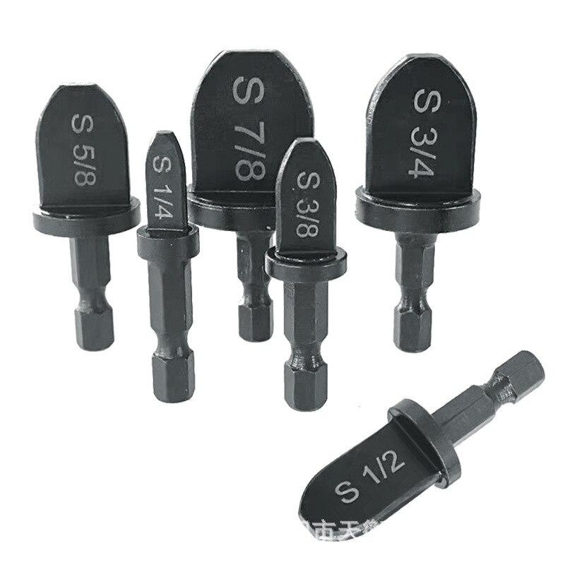 

6 Pieces Set Of Triangle Handle Expander Copper Pipe Drill Bit Flaring Triangle Handle Pipe Expander Set Expansion Type Air Cond 6pcs