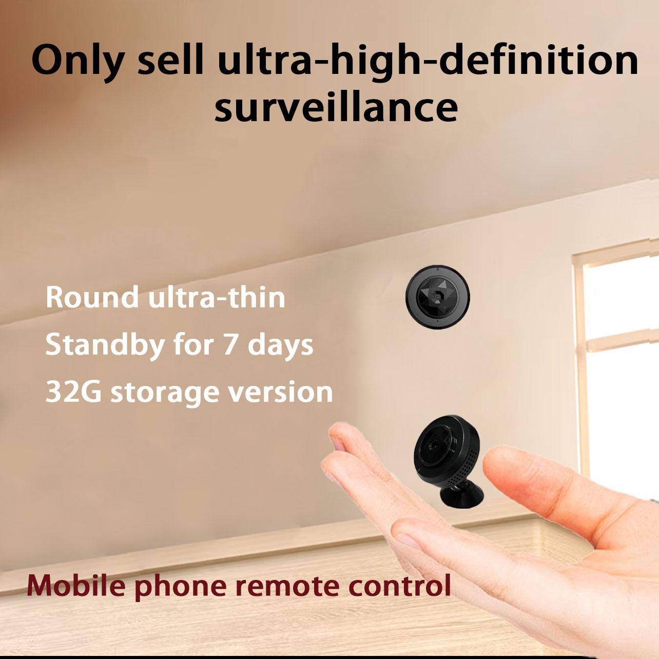 

Бренд надвисокої чіткості маленька камера бездротовий монітор домашній wifi віддалений мобільний телефон портативна фотографія внутрішній домашній дисплей штекер чорний