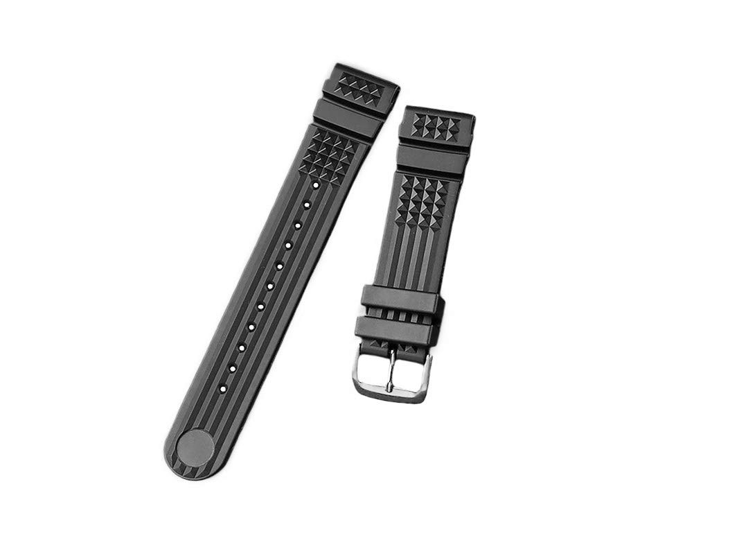 

Совместимый ремешок SEIKO для часов 22 мм, сменный силиконовый ремешок, браслет, ремешок, (черный) чёрный