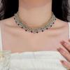 Hanfu Accessories Horse Face Skirt Necklace Ethnic Style Multi-layer Lace Necklace  Hanfu