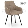 Upholstered Swivel Chair For The Living Room Larisa Beige Modern