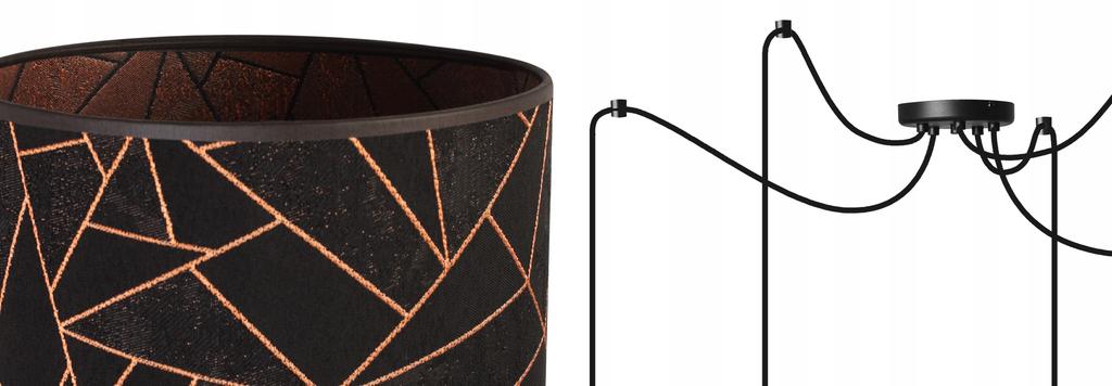 Ceiling Hanging Lamp, Spider Pattern Lampshade, Copper