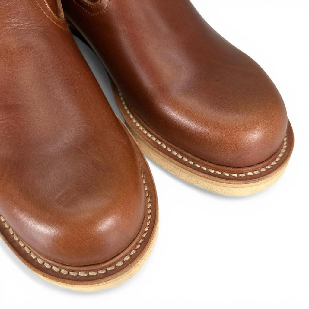 Excellent SLOW WEAR LION Boots OB-8160G Pecos Work Boots Brown Leather Mens 6 Used
