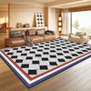 Modern Retro Geometric Living Room Area Carpet Decoration Home Anti Slip Washable Bedroom Cloakroom Mat Soft Plush Office Rug