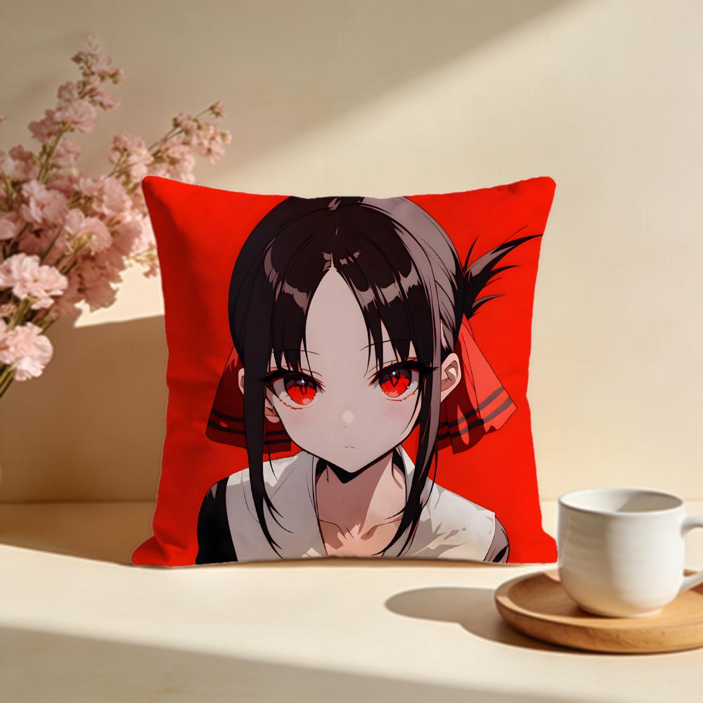 Stylish KKaguyasama Love Is Warable Cushion Cover Stylish Washable Pillow Cover Ideal for Couch Bedroom Car Decoration